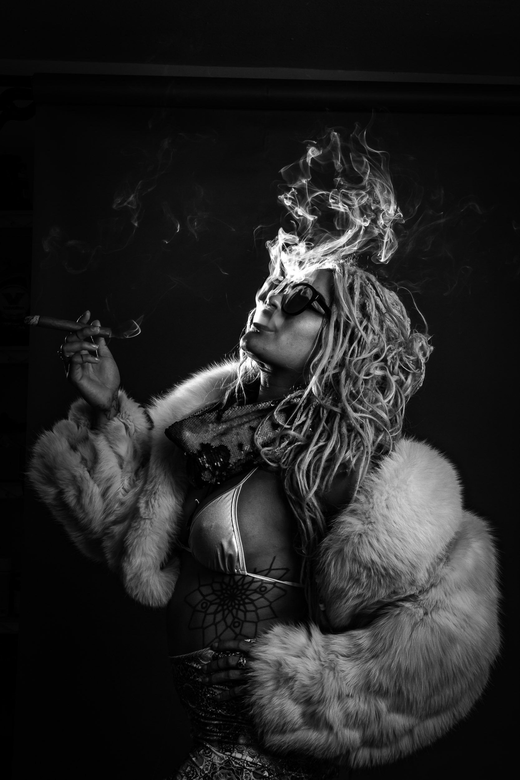 sized/smoking portrait